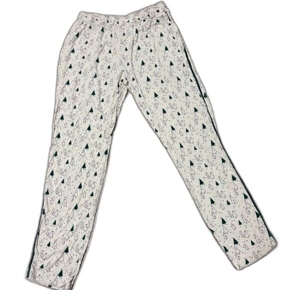 Soma Other - Soma Sleep Pajama Pants S Cream Green Christmas Trees Holiday Winter Lounge Cozy